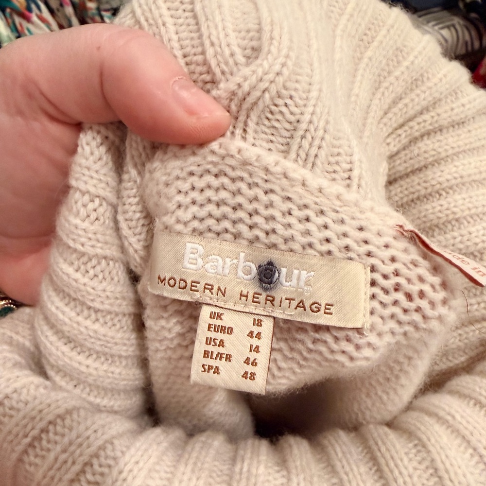 Barbour Cozy Cream and Black Patterned Sweater - Picture 4 of 4